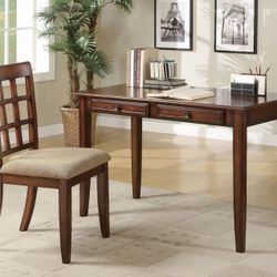 Brand New 2 Piece Chestnut Desk and Chair