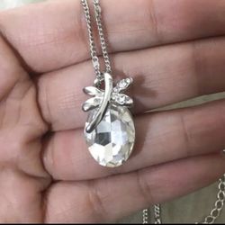 WGP Swarovski elements pineapple necklace