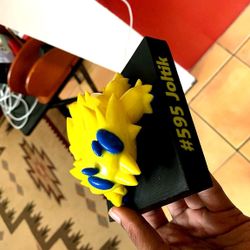 Joltik Pokémon Figure – 3D Printed, Resin Cured, Custom Base