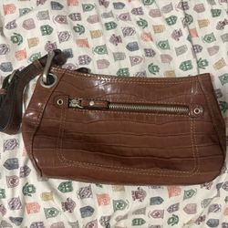 Brown Alligator Skin Bag
