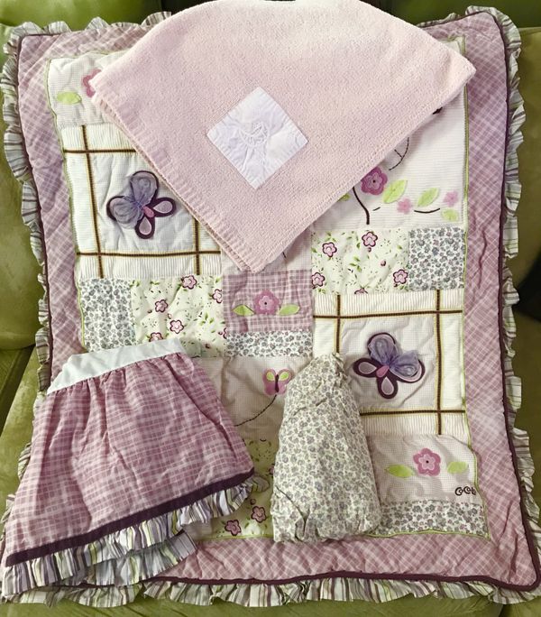 Cocalo Baby Bedding Girls Crib Bedding 4 Pcs Crib Bedding