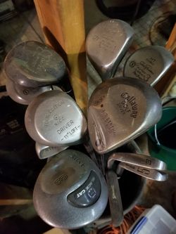 Golf clubs and bags
