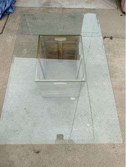 Glass  table top 30 inch x 46inch