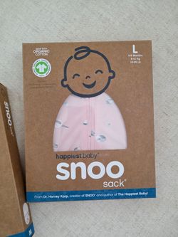 Happiest Baby SNOO Sleep Sack Large (4-6 Months) Large (4-6 M) Organic Cotton - NEW Pink
