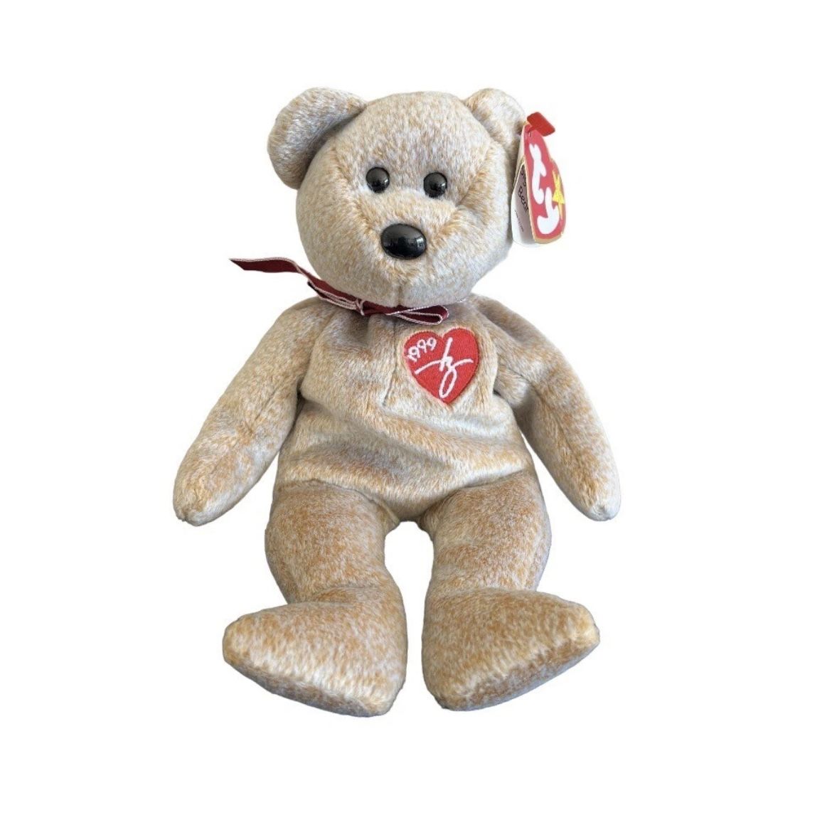 Ty Beanie Babies Signature Bear 1999 Heart Ribbon