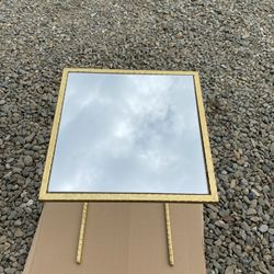 Gold Glass Table Mirror Glass