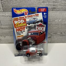 Vintage Hot Wheels White ‘1932 Ford Coupe • Die Cast Metal • Made in Malaysia 