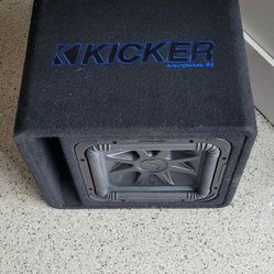 12 Inch Kicker Woofer  And Box Blown