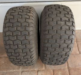 Two lawn tractor tires