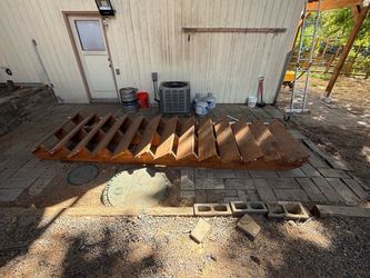 Pressure treated stair set