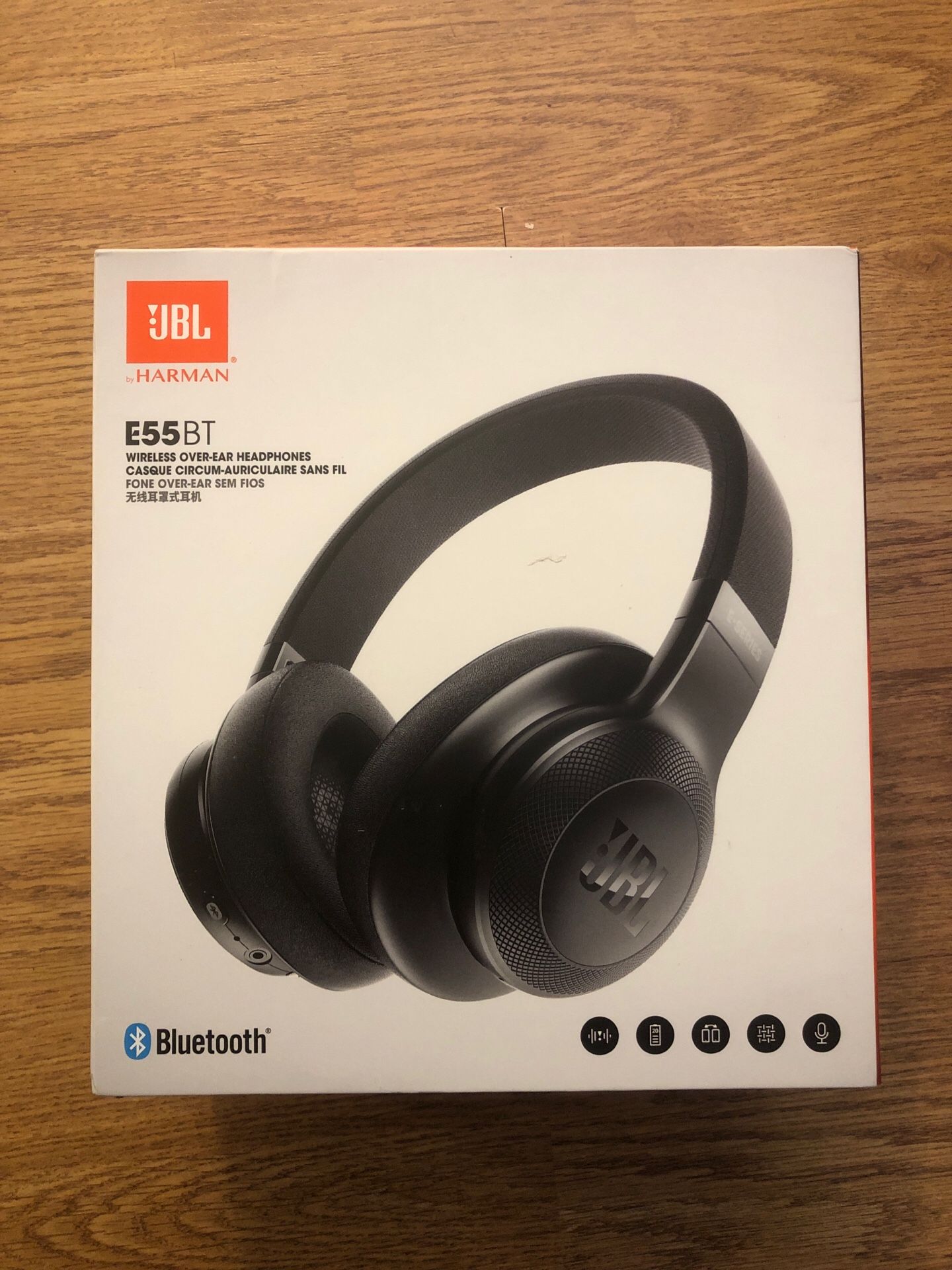 JBL E55BT wireless over-ear headphones