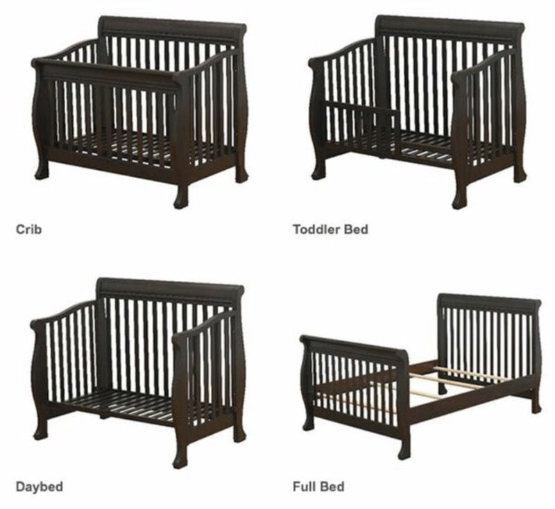 Crib Conversion Shermag Harrison Crib 4-in-1 Convertible Crib For