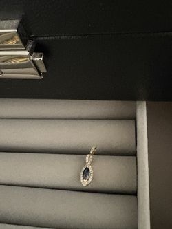 10kt Gold And Sapphire Pendant