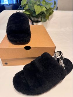 Black ugg slippers size 9 women