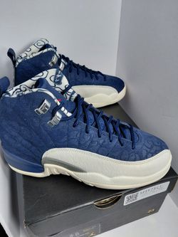 Jordan 12 Retro PRM "International Flight" College Navy University Red. 5Y 6.5 Women's. Brand New. With Box