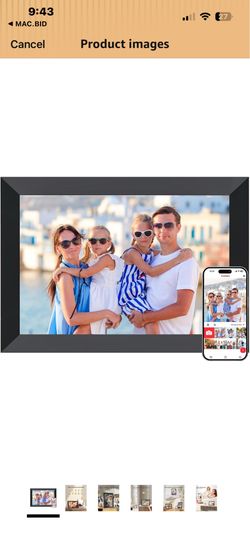 Frameo Digital Picture Frame, 10.1 Inch Smart WiFi Photo Frame with 1280x800 HD IPS Touch Screen, Auto-Rotate, Wall Mountable, Share Photos/Videos Ins