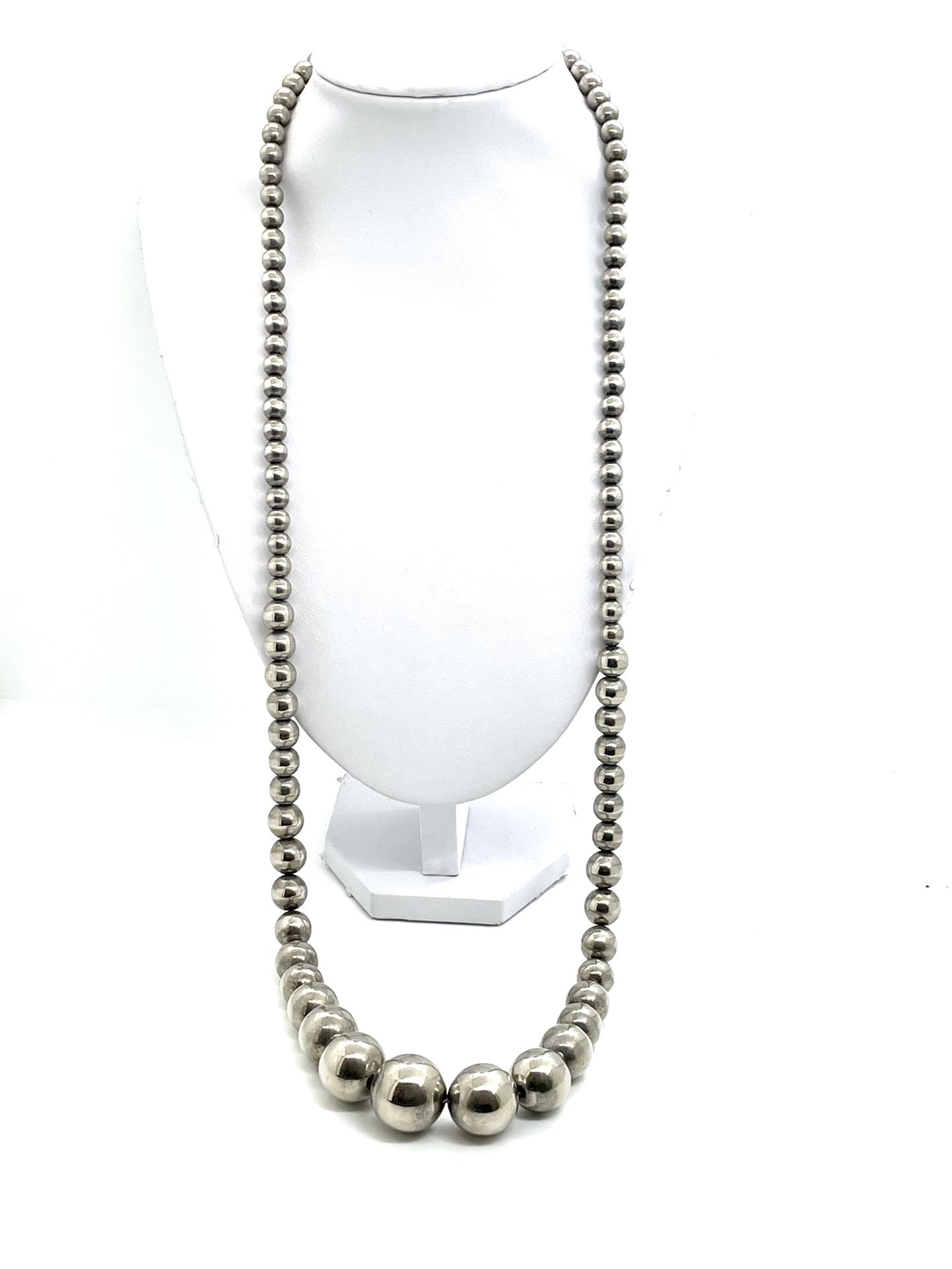 Long 36” Silver Necklace 