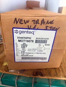 New factory Trane variable speed blower motor