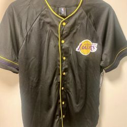 NBA Lakers Baseball Style Jersey Size LARGE