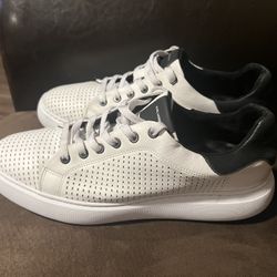KARL LAGERFELD PARIS Perforated Leather Low-Top Sneakers size 12