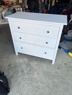 White 3 drawer ikea dresser