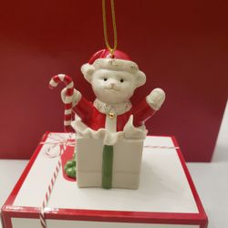 Lenox Teddy's Surprise Christmas Ornament