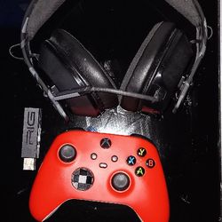 Xbox One Controller and Rig Headphones 