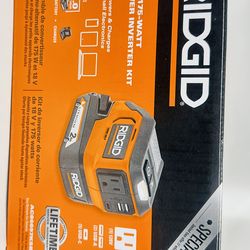 RIDGID,18V Cordless AC Inverter Kit with 2.0 Ah Lithium-Ion Battery and Charger