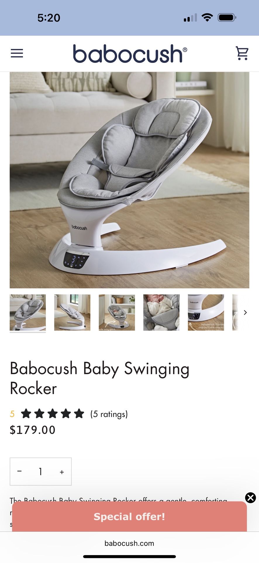 Musical Baby swing With remote