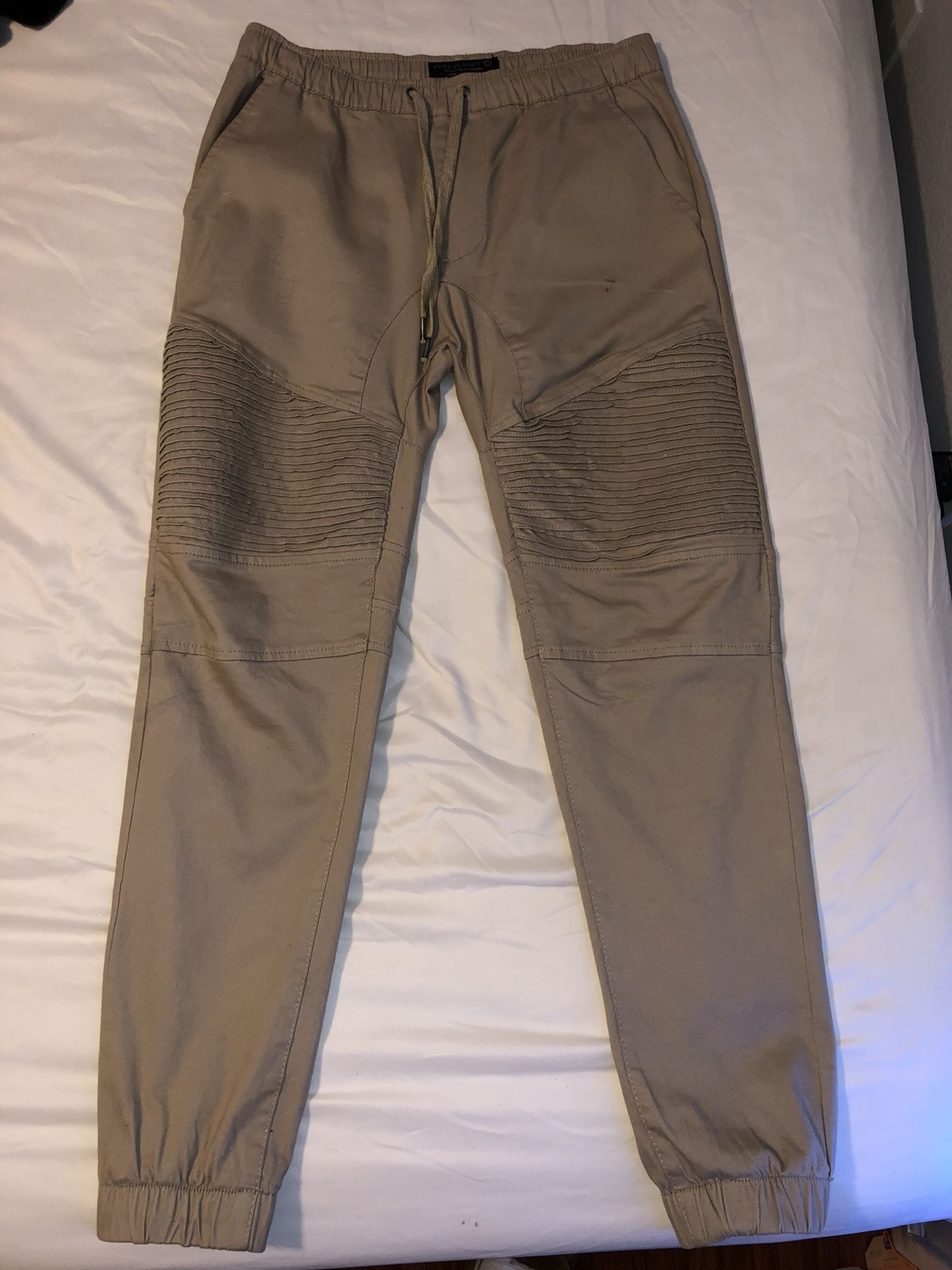 Slim Moto Khaki Joggers