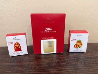 Hallmark Keepsake Legend of Zelda Ornament Set – Link, Zelda & NES Cartridge