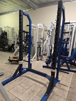 Powerlift half squat rack with adjustable incline flat bench gym equipment