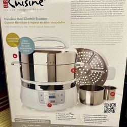 Euro Cuisine Stainless Steel Electric Steamer