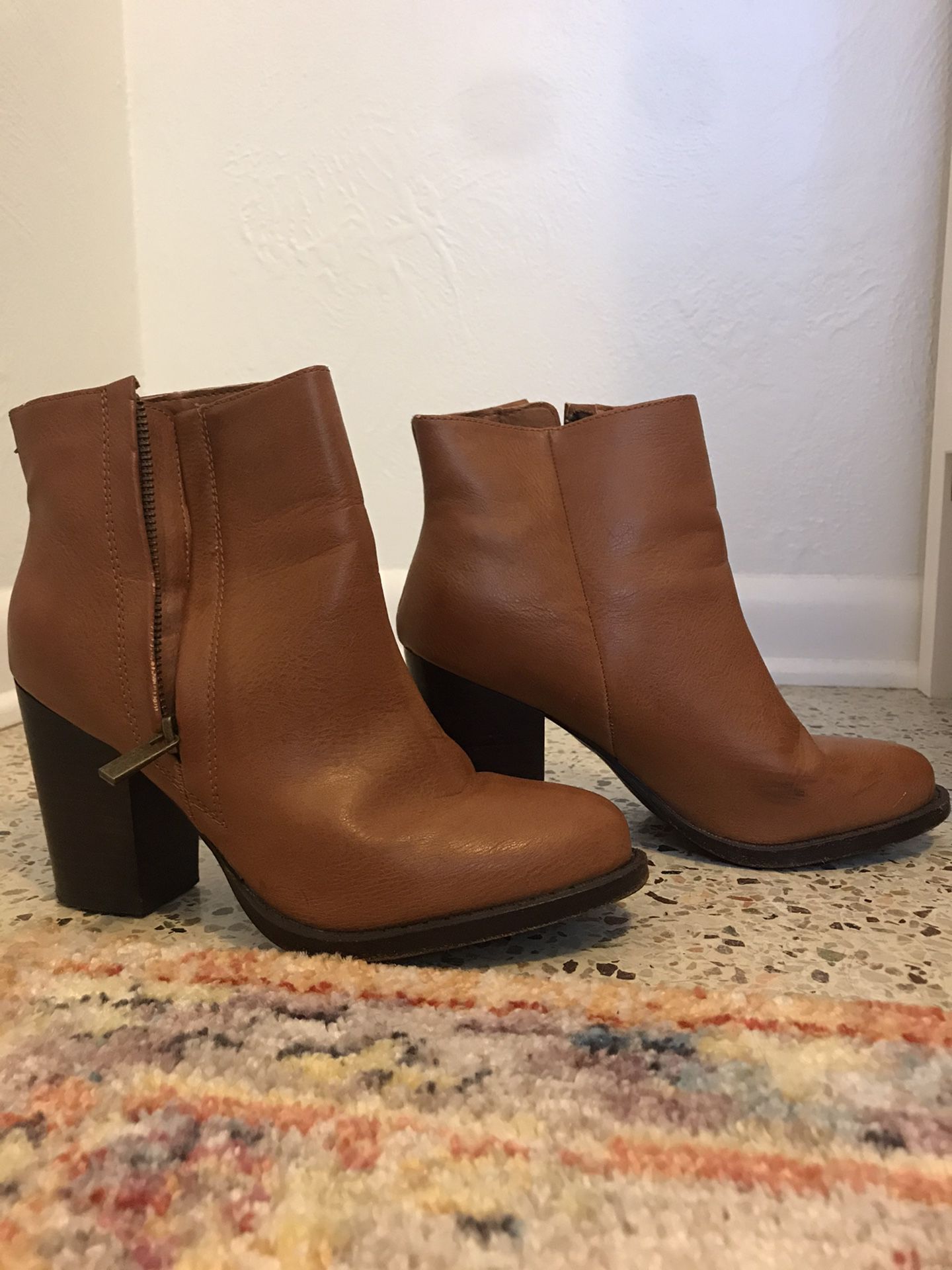 Brown Booties Size 7