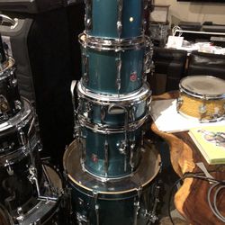 Premier CABRIA Drum Shell Pack 10 12 14f 22 14 Snare TEAL