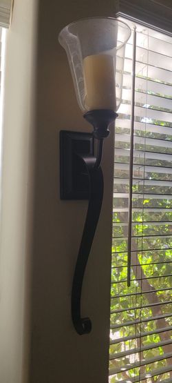Wrought Iron Sconces $50 for the set 26.1/4 Tall