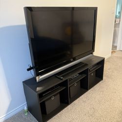 55” TV with Black TV Unit