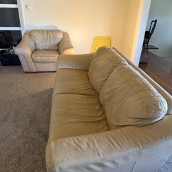 Italian Leather Sofa Set