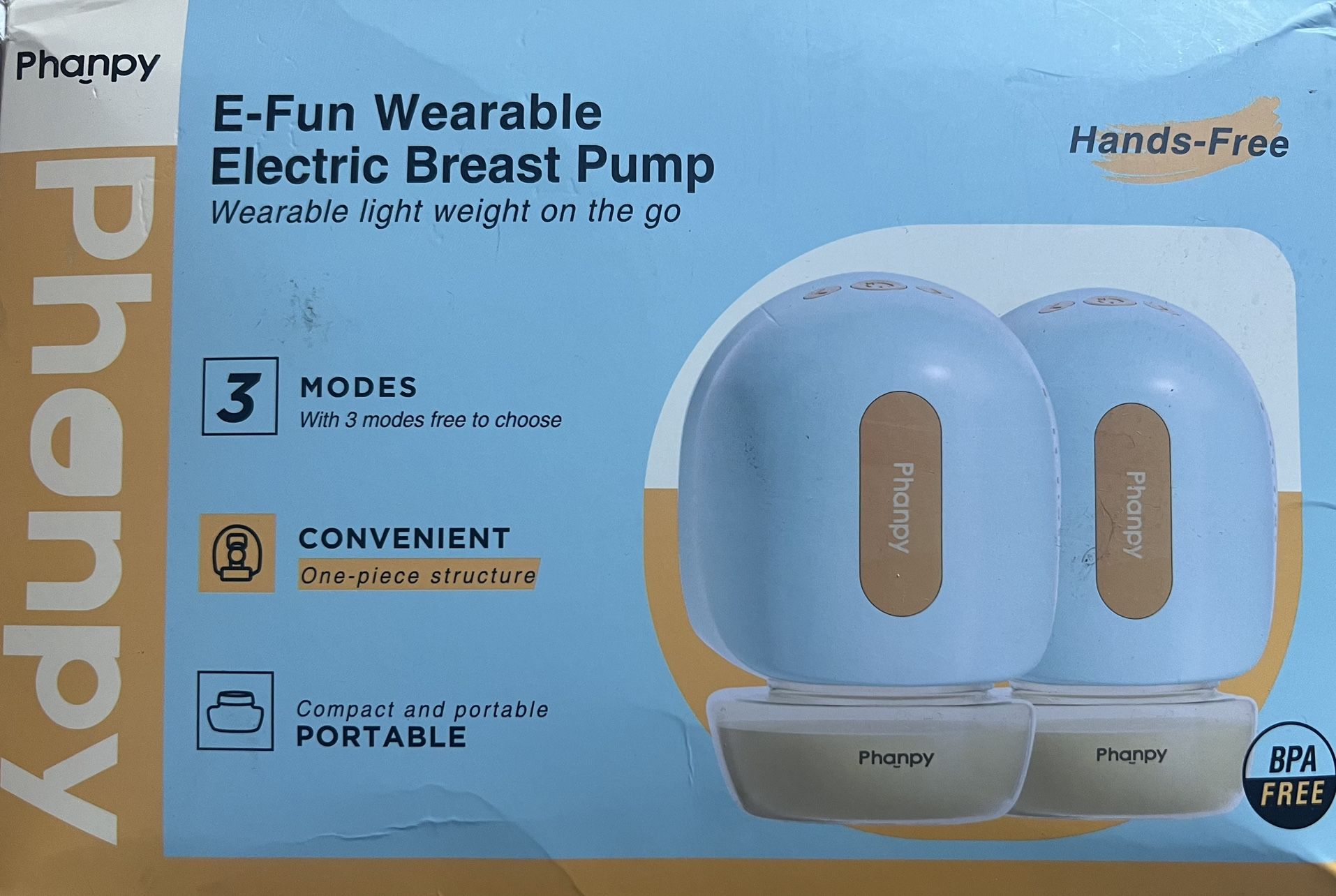 Phanpy !!- Extractor de leche portátil, paquete de 2
