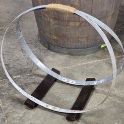Rustic Wine Barrel Hoop Basket
