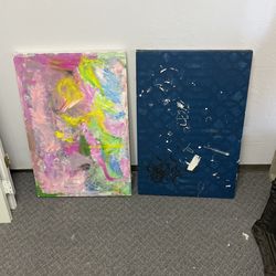 24x30” Stretched Blank Painting Canvas - yes, they are hand-painted - paint over them