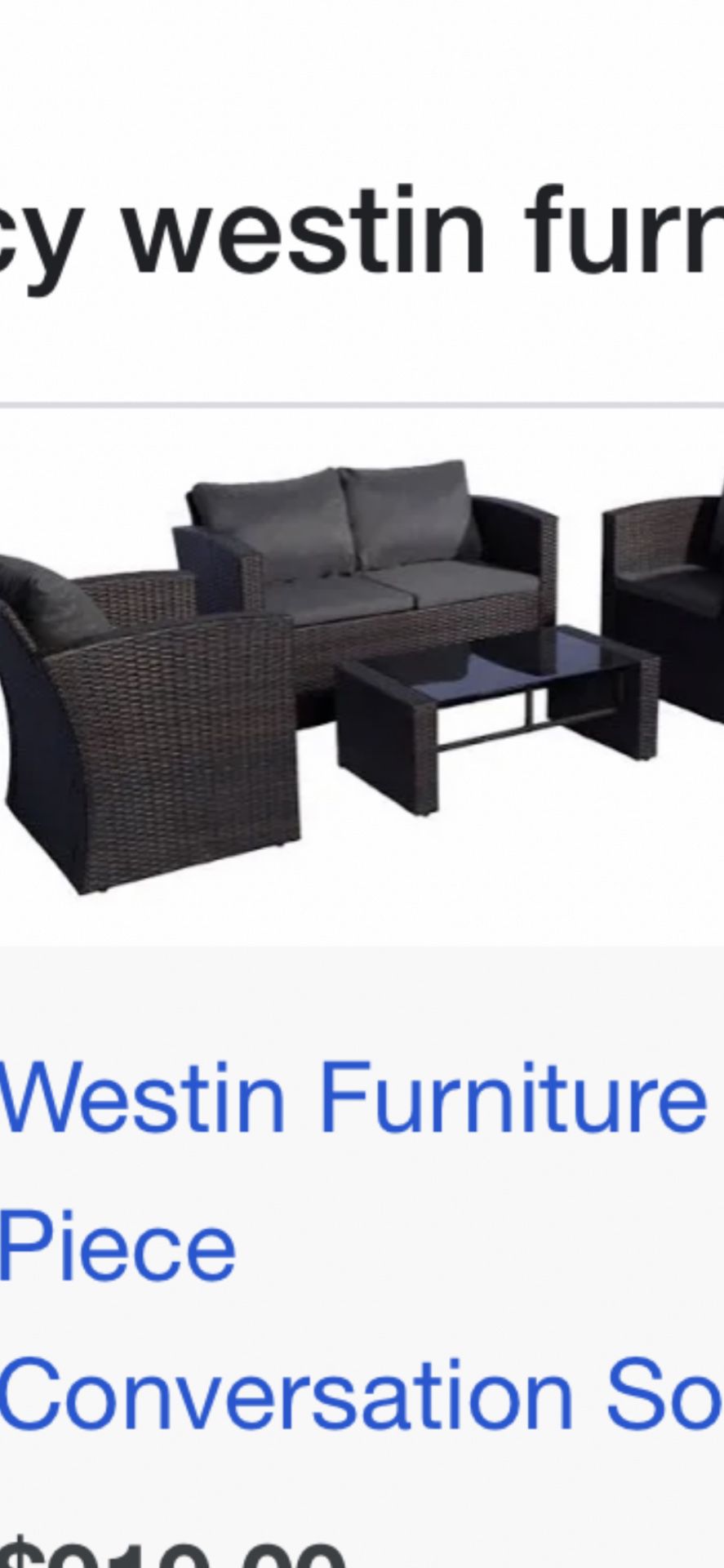 Wicker Furniture Set “Brand New”
