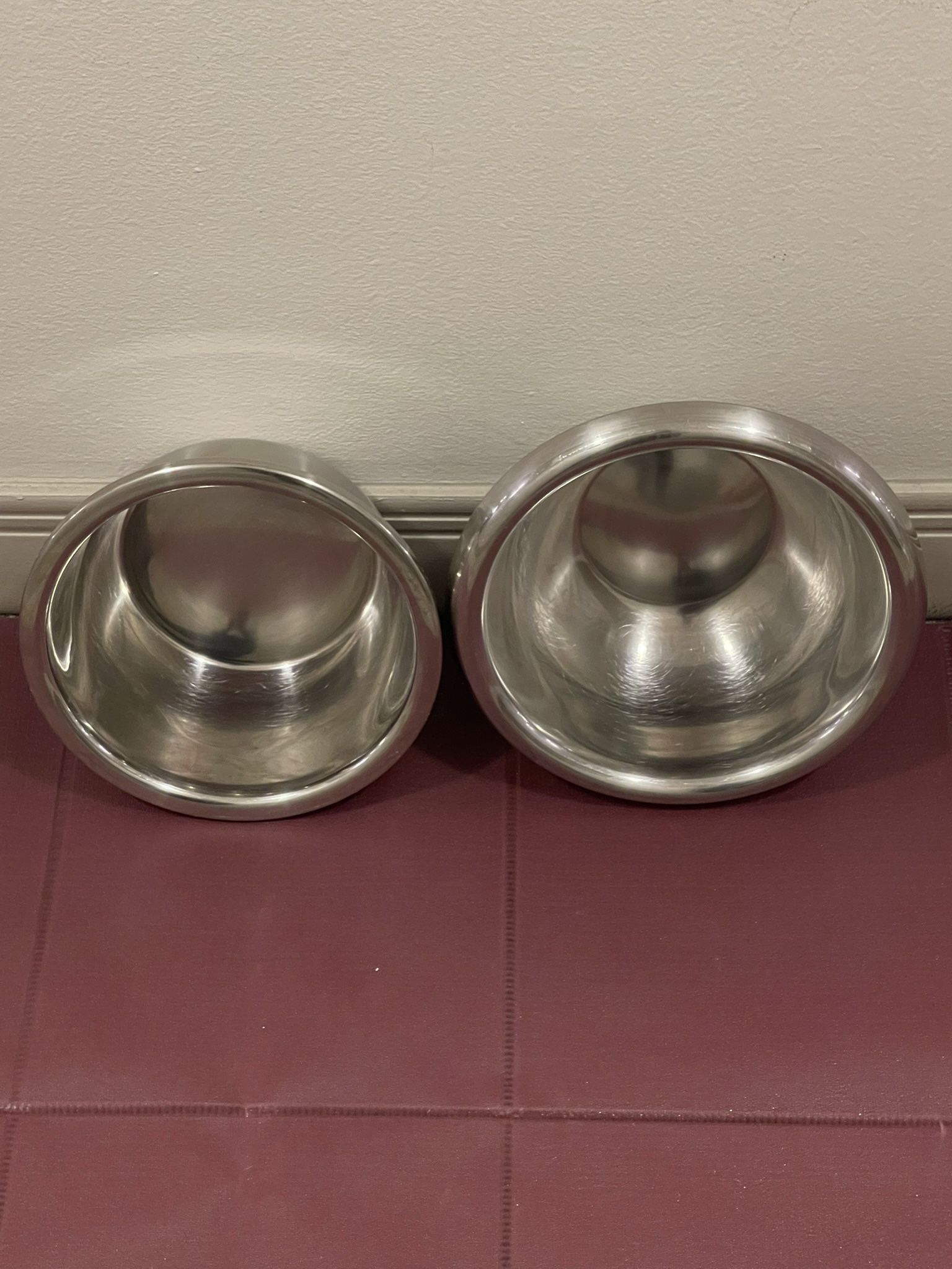 STAINLESS BOWLS - posted price for BOTH BOWLS purchased together is firm.
