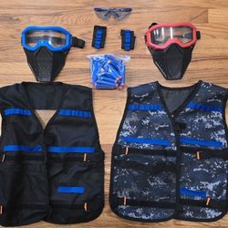 Nerf Gun X-Shot Blaster Kids Tactical Vest Kit Mask Darts