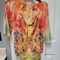 Live and Let Live Blouse Sz M NWOT 