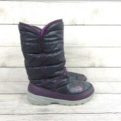 The North Face Girls Black Comfort Outdoor Mid-Calf Pull On Snow Boot Size US 5