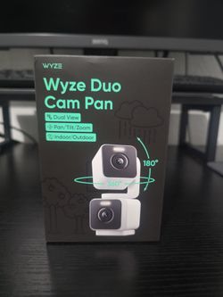 WYZE Duo Cam Pan IP65 2K 360° Pan/Tilt Cámara de seguridad inteligente para el hogar con visión nocturna a color, compatible con Alexa y Google Assist