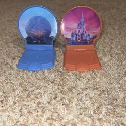 2021 McDonalds Walt Disney World 50th Anniversary Happy Meal Bases. Epcot & magic kingdom 