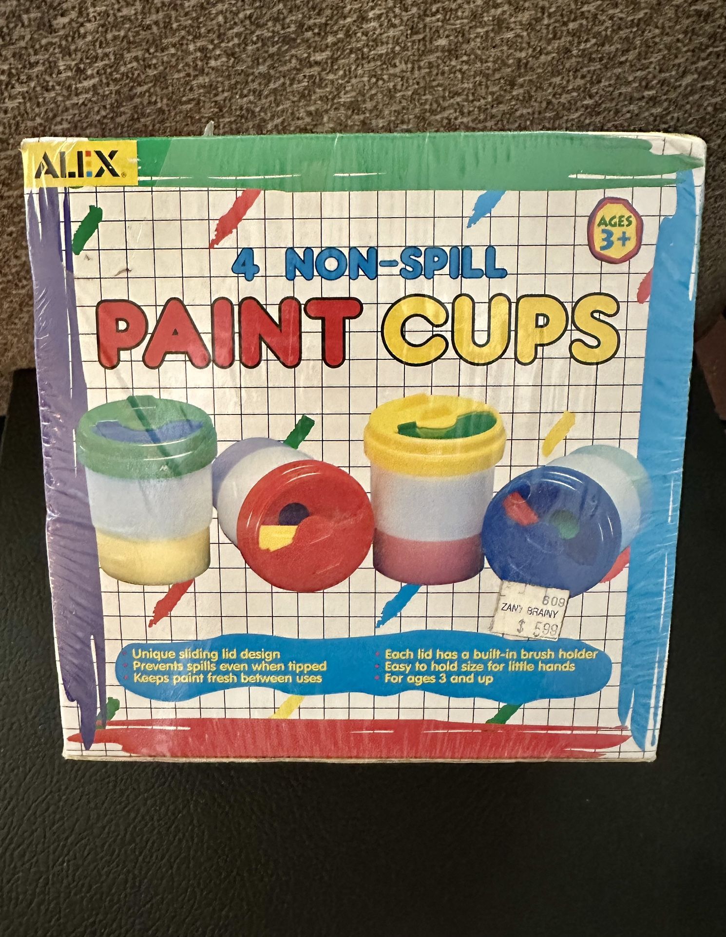 Reusable Washable Paint Cups - Set Of 4 - Painting 🎨 🖼️ For Art and Crafts - School Fun Creative Play