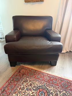 Leather arm chair